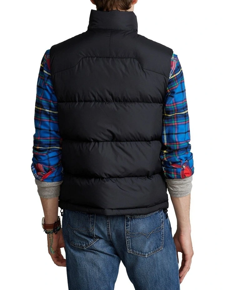 Water-Repellent Down Vest Black