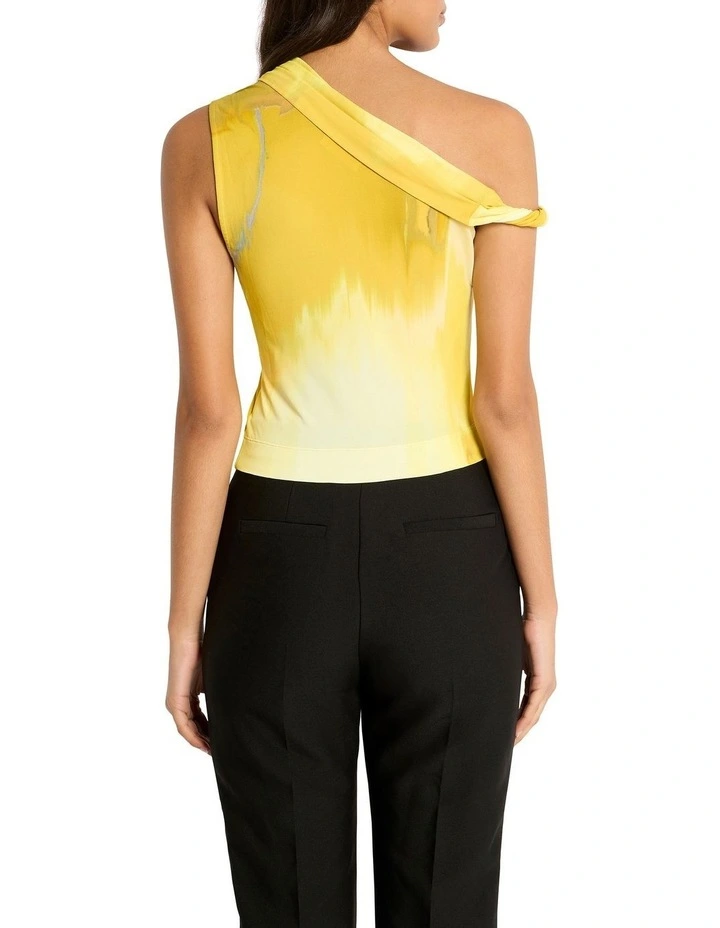 Ombre Abyss Print Top in Yellow