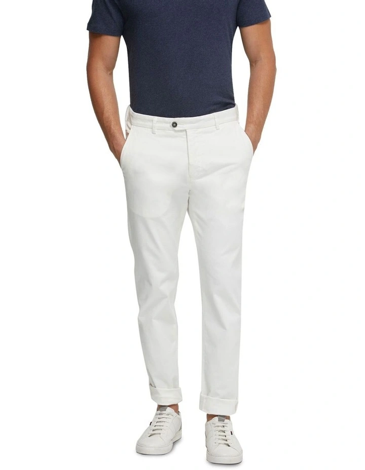 Luka Stretch Casual Pants in Ivory