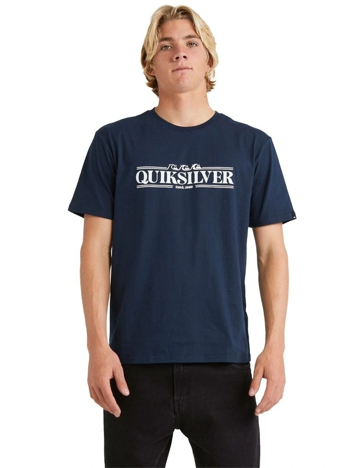 Gradient Lines Tee in Navy Blazer