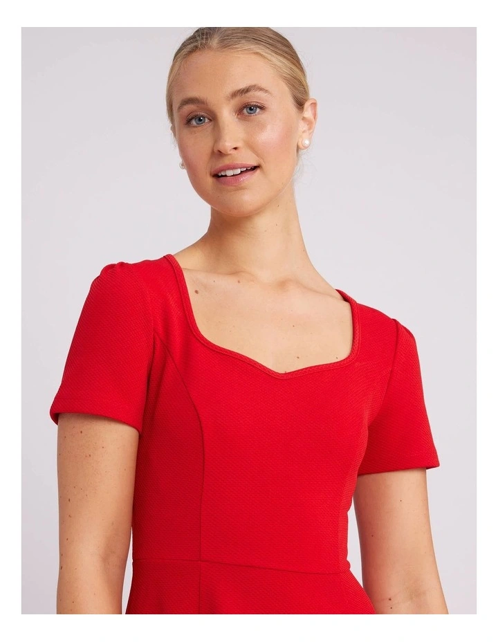 Tilda Jersey Dress in Red