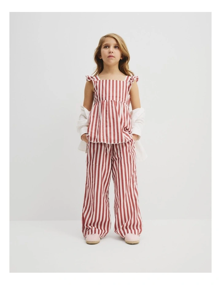 Resort Striped Pant in Russet Stripe