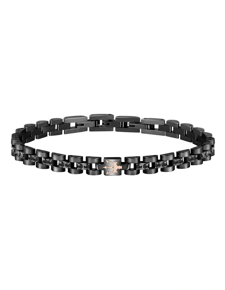 Crystal Bracelet with Gold Trident Logo