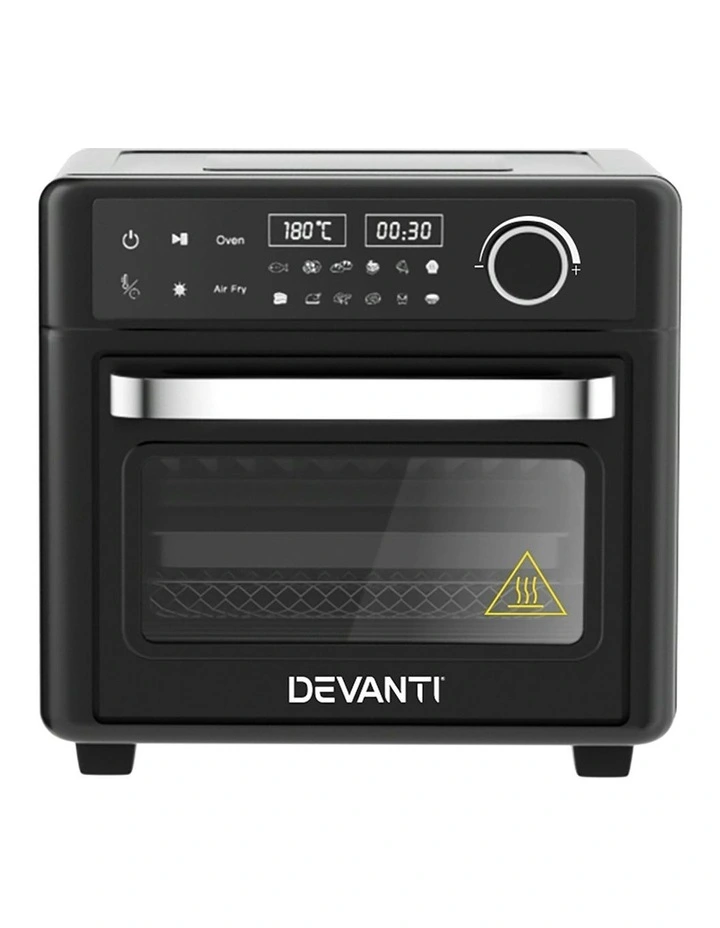 LCD Air Fryer Oven 15L in Black