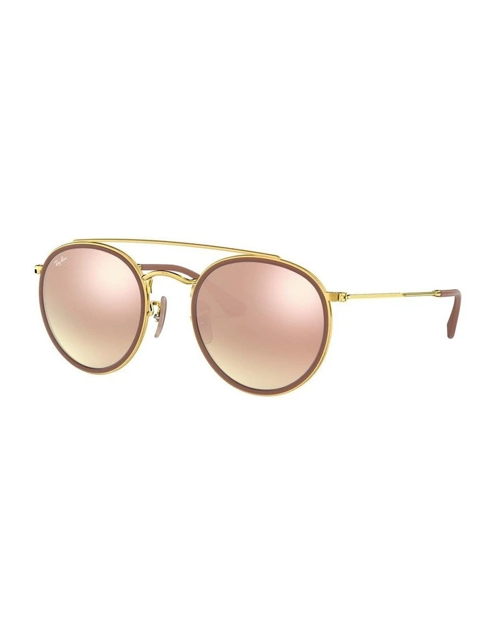 Round Double Bridge Gold RB3647N Sunglasses