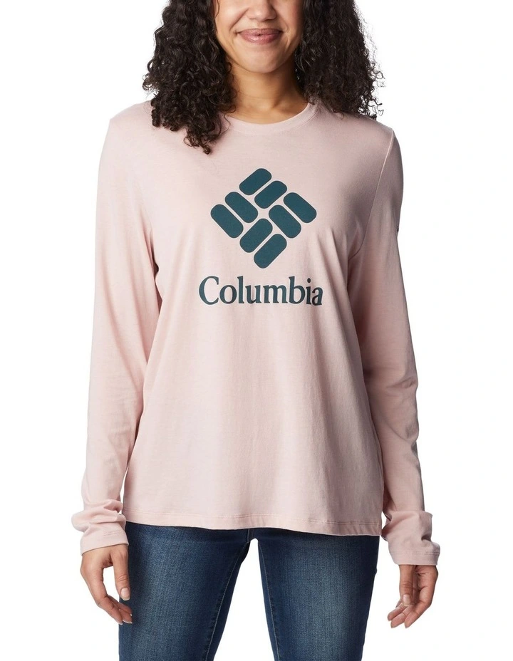 Trek Relaxed Long Sleeve Tee in Pink