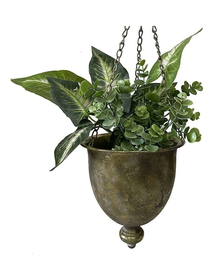Willow & Silk Lustre Flower Plant Hanger on Chains