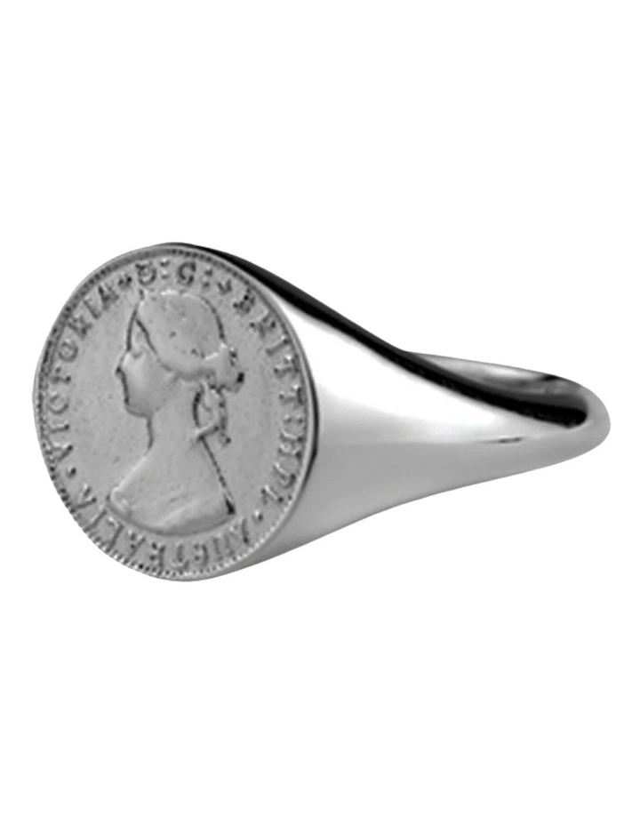 Coin Signet Australian Token Silver Ring