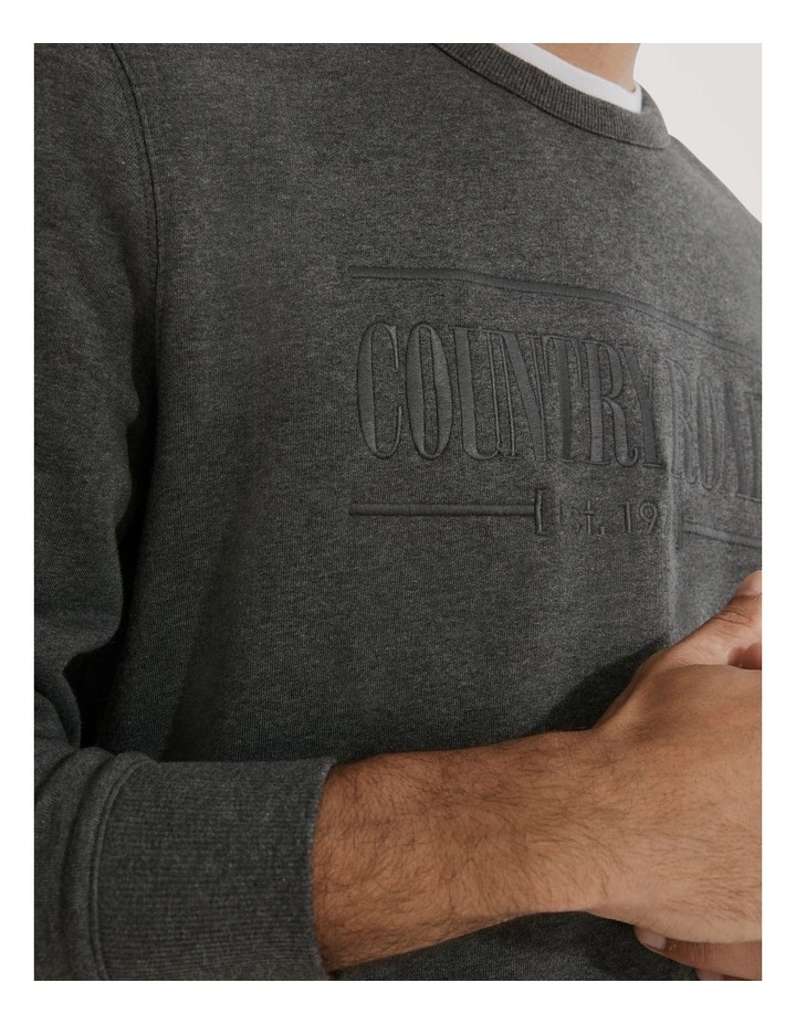 Verified Australian Cotton Heritage Sweat in Charcoal Melange