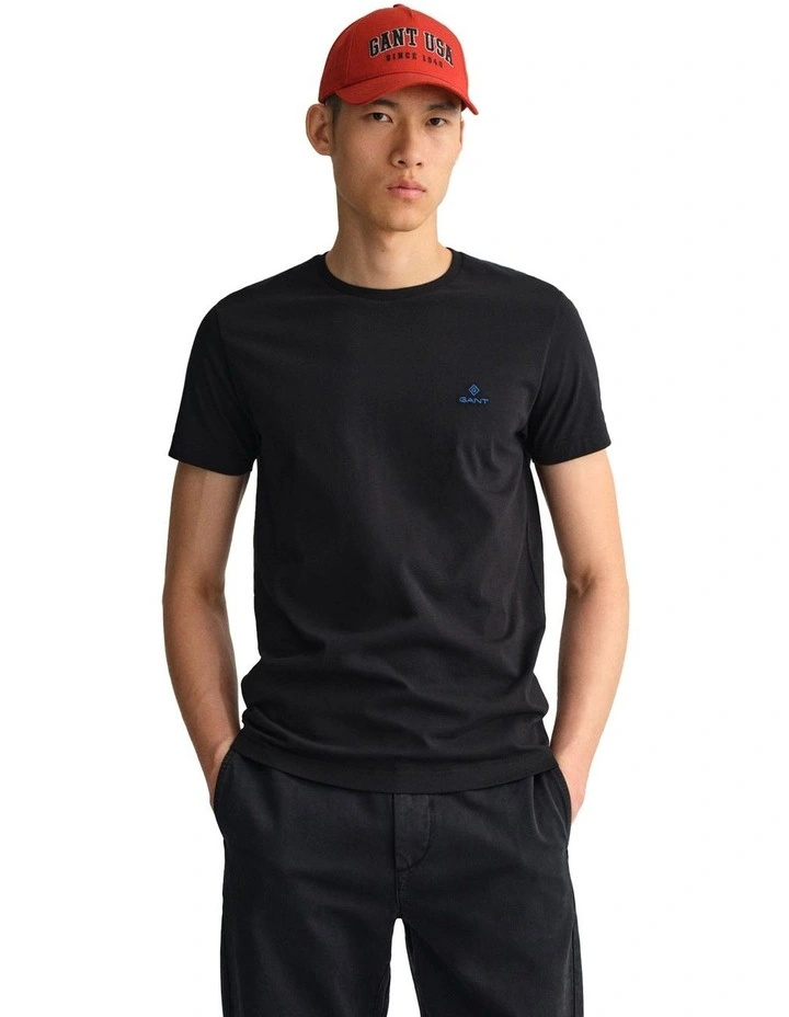 Contrast Logo T-Shirt in Black