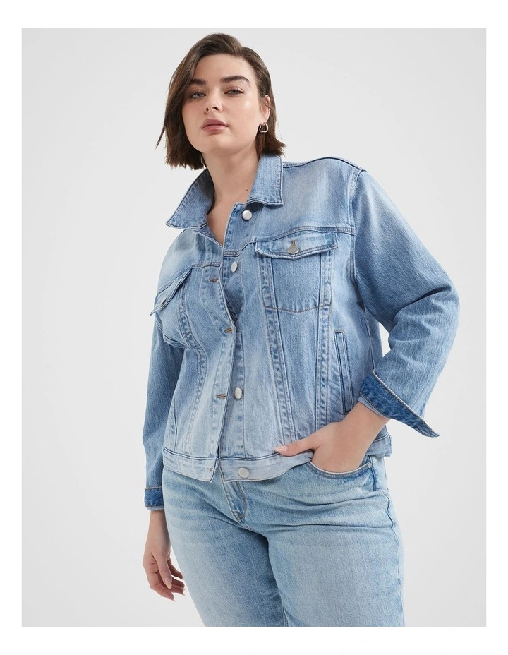 Common Standard Denim Jacket In Mid Wash Vintage