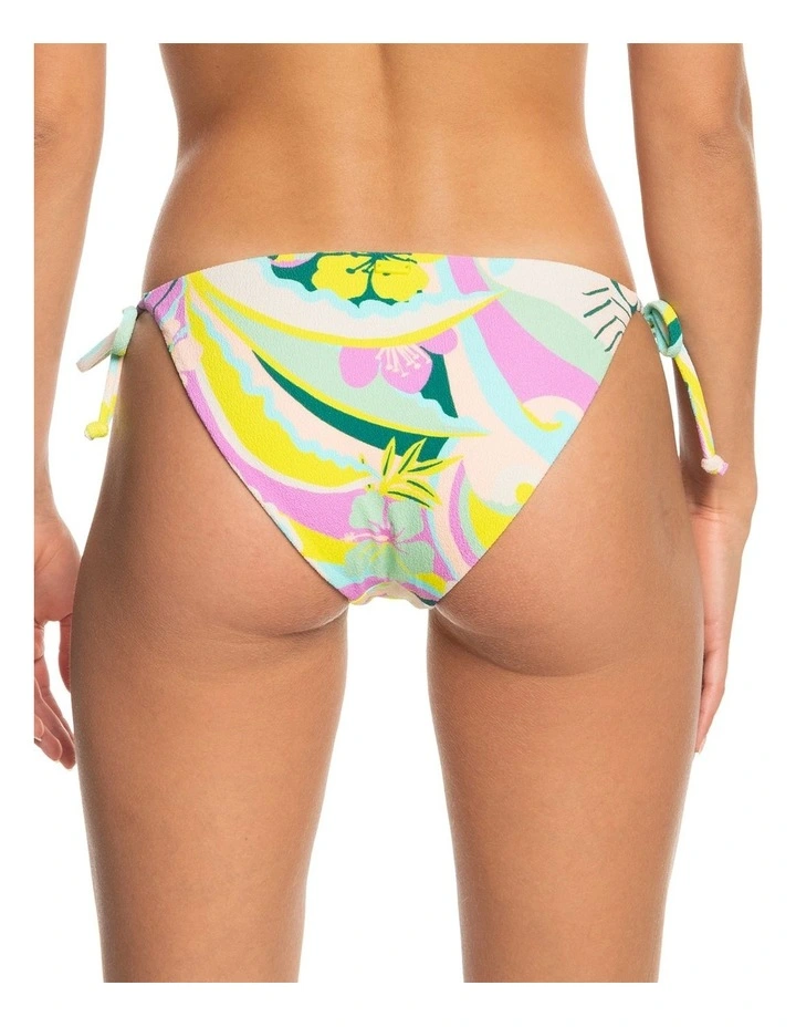 Rave Wave Tie Side Bikini Bottoms in Evening Primrose