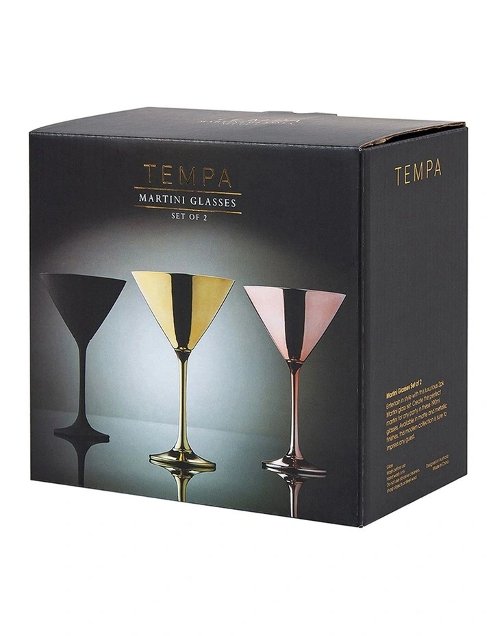 Aurora Martini Glass 2 Pack in Gold