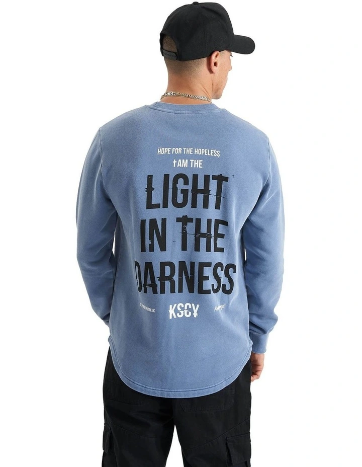 Flocculus Dual Curved Sweater in Pigment Wild Wind