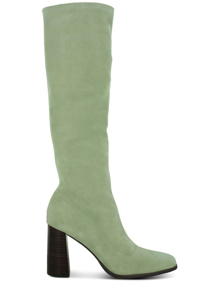 Zaffron Knee High Boots in Green