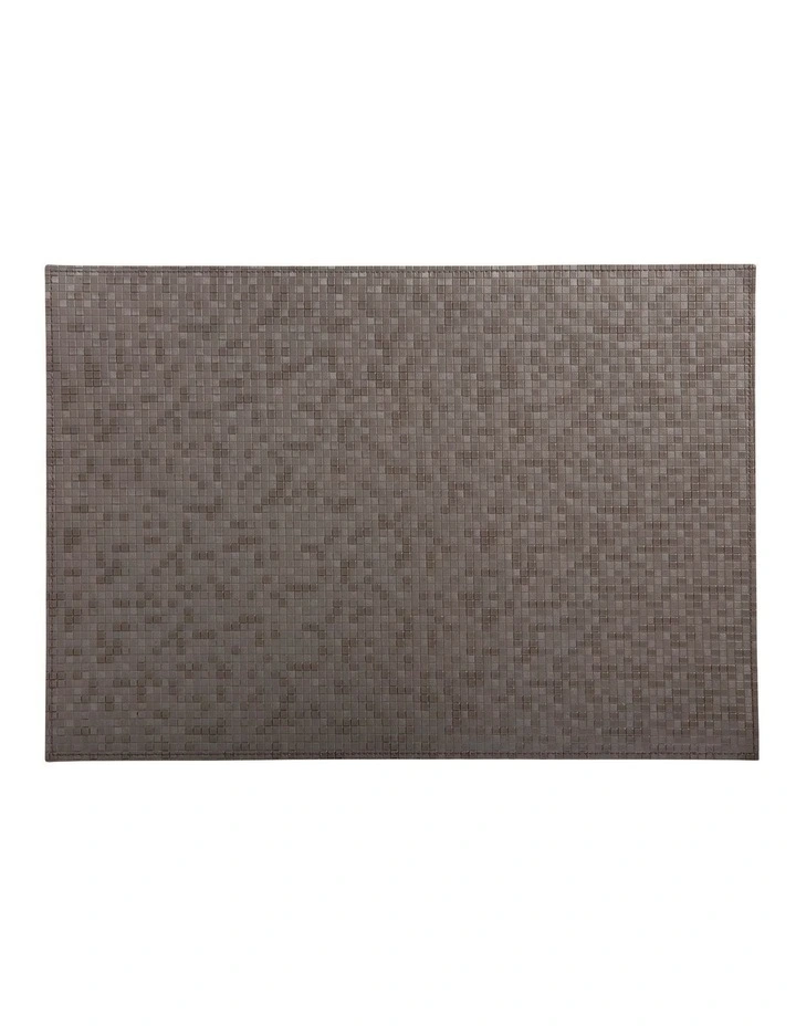 Table Accents Leather Look Mosaic Placemat 43x30cm in Taupe