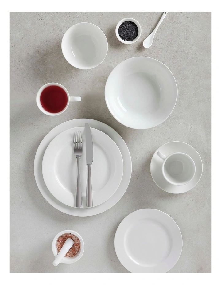 White Basics 19cm Rim Side Plate