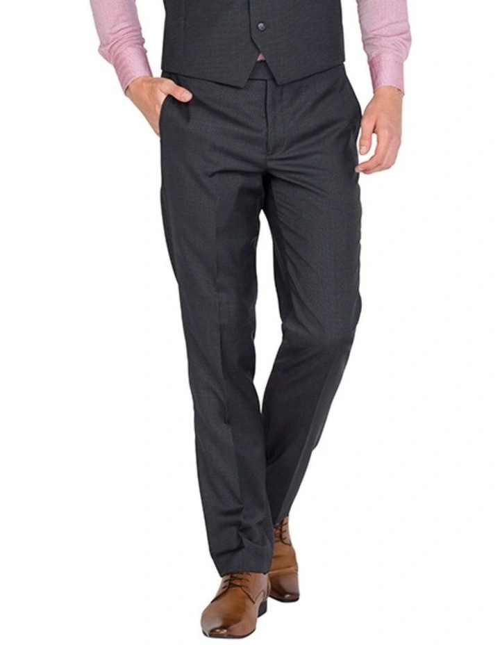 Classic Fit Wool Trouser in Charcoal