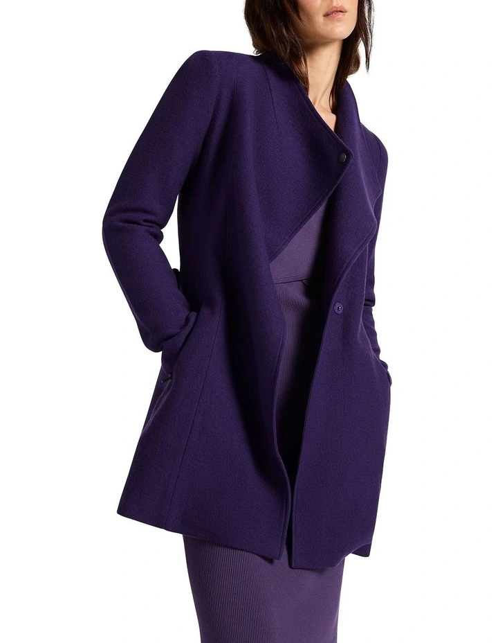Ruby Felted Wool Coat in Nightshade