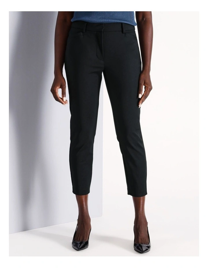 Organic Cotton Sateen Pant in Black