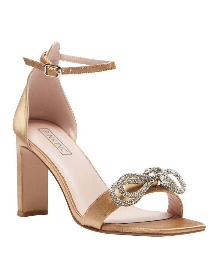 Honey Sandals In Gold Satin