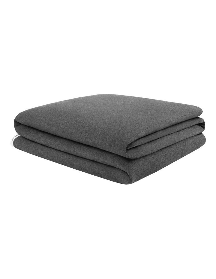 Classic Modern Cotton Quilt Cover in Charcoal