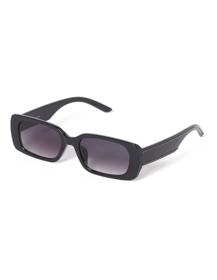 Lila Rectangle Sunglasses in Black