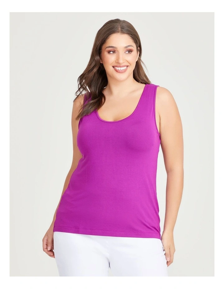 Bamboo Base Cami in Fuchsia Rose