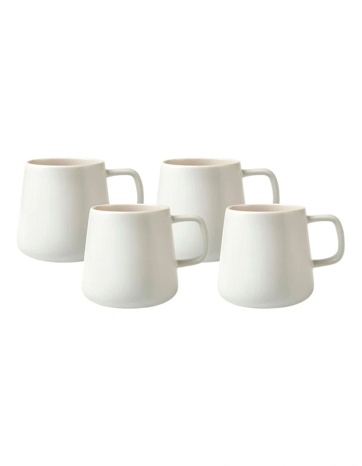 Gift Boxed Blend Sala Mug 375ml Set of 4 in White