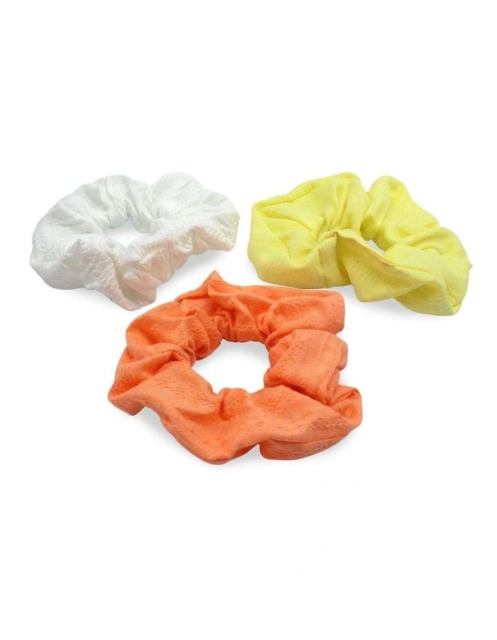 Textured Mini Scrunchies 5 Pack in Multi