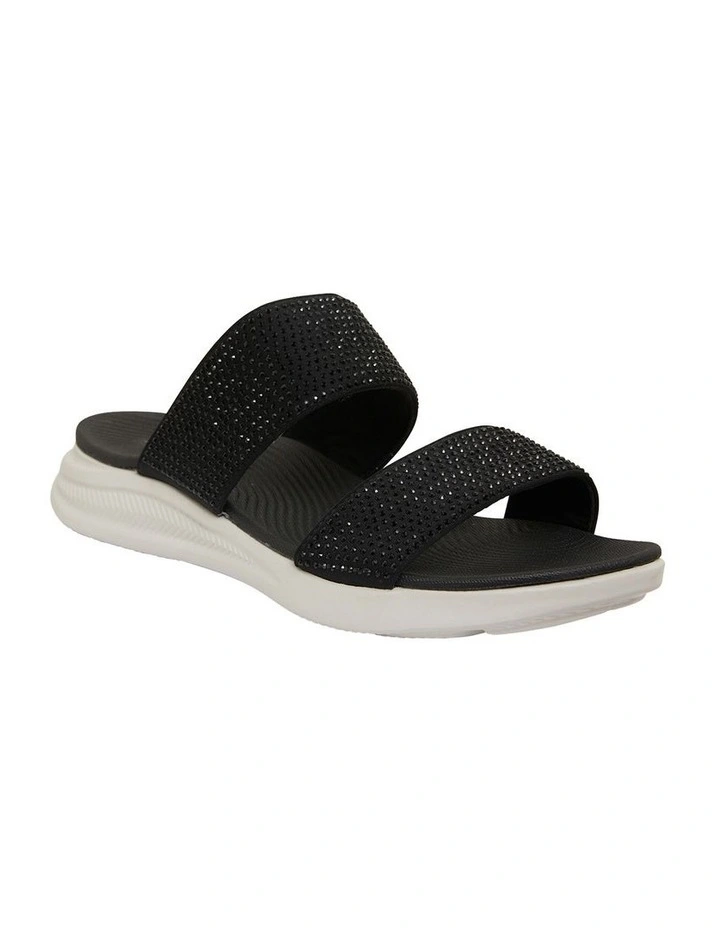 Novato Black Diamante Sandals