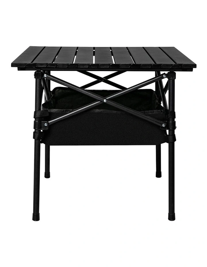 Folding Camping Table in Egg Roll Black