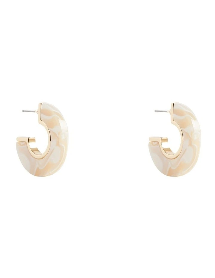 Flat Resin Hoop in Vanilla Cream