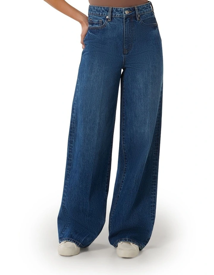 Heather Wide Leg Jean in Blue