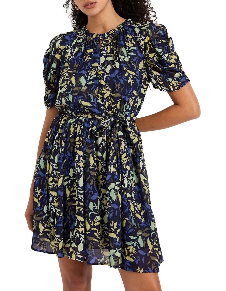Leaf of Faith Dress in Navy Multi