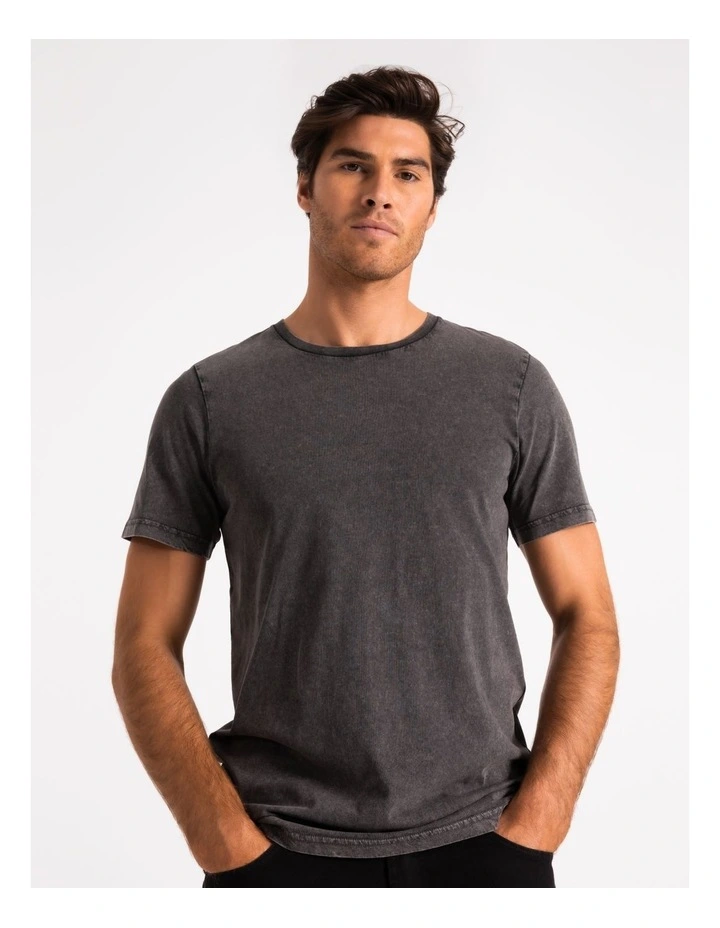 Kingscliff Snow Wash Tee Charcoal