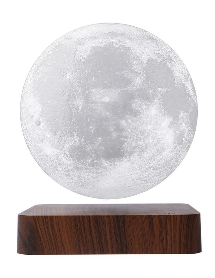Magnetic Levitating Moon Lamp in Dark Brown