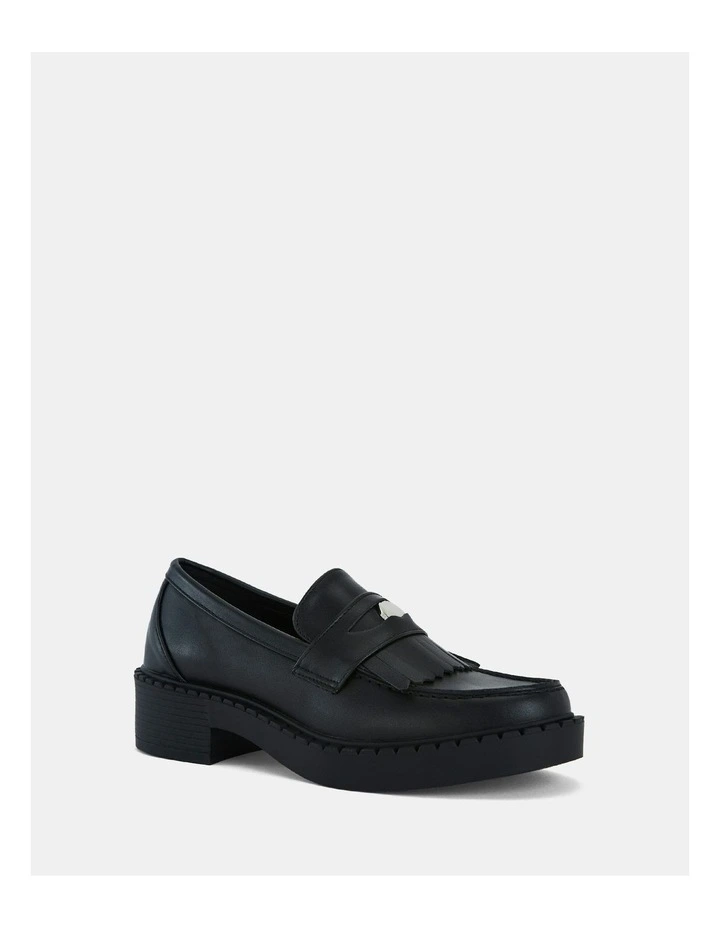 Cosenza Loafer Pumps in Black Smooth