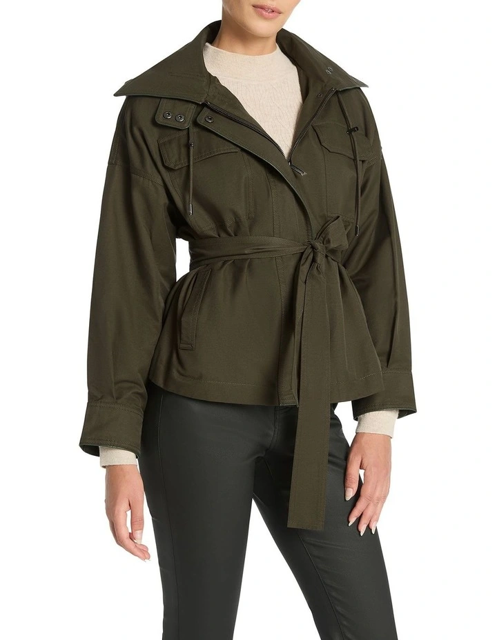 Arcadia Belted Jacket in Green