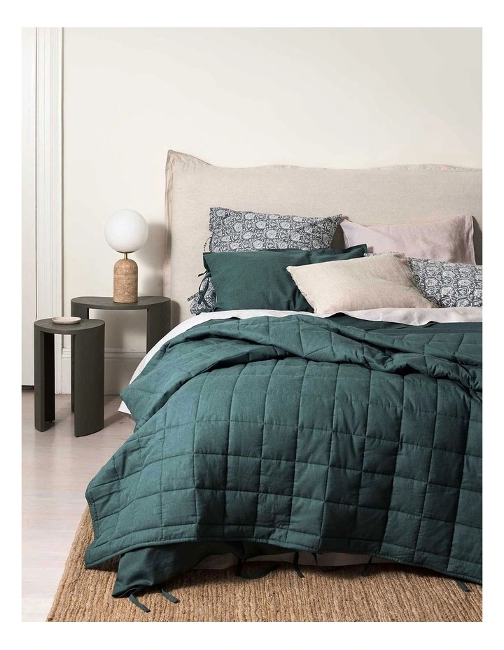 Maison Vintage Coverlet in Indian Teal