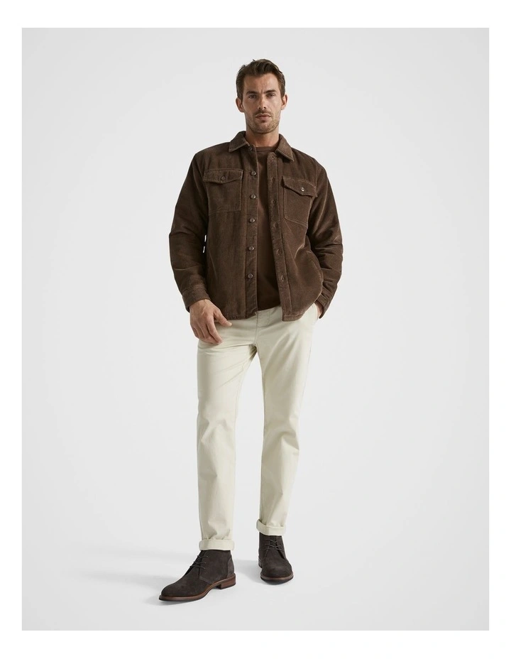 Cord Shacket in Chocolate