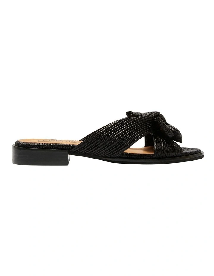 Rhapsody Sandals in Black Pleat