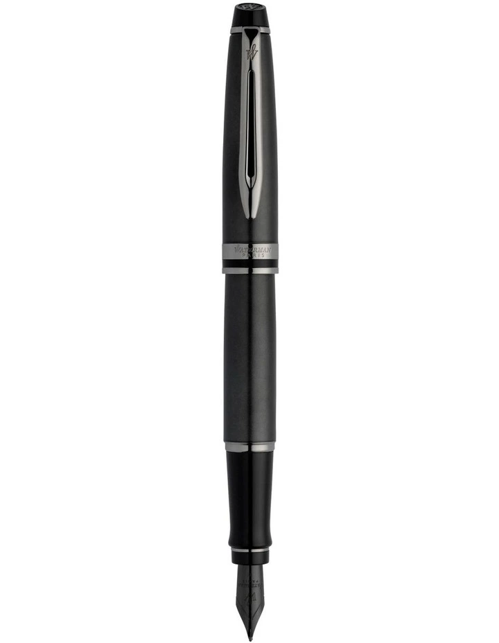 Waterman Expert Metallic Black Lacquer with Ruthenium Trim Fountain Pen