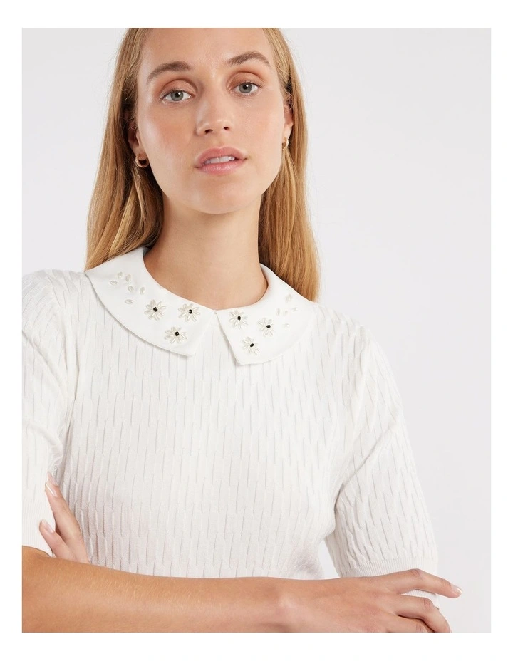 Julia Knit Top in Ivory