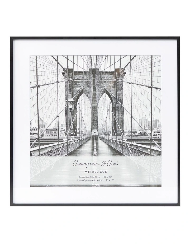 50x50cm Matt to 40x40cm Photo Frame in Black
