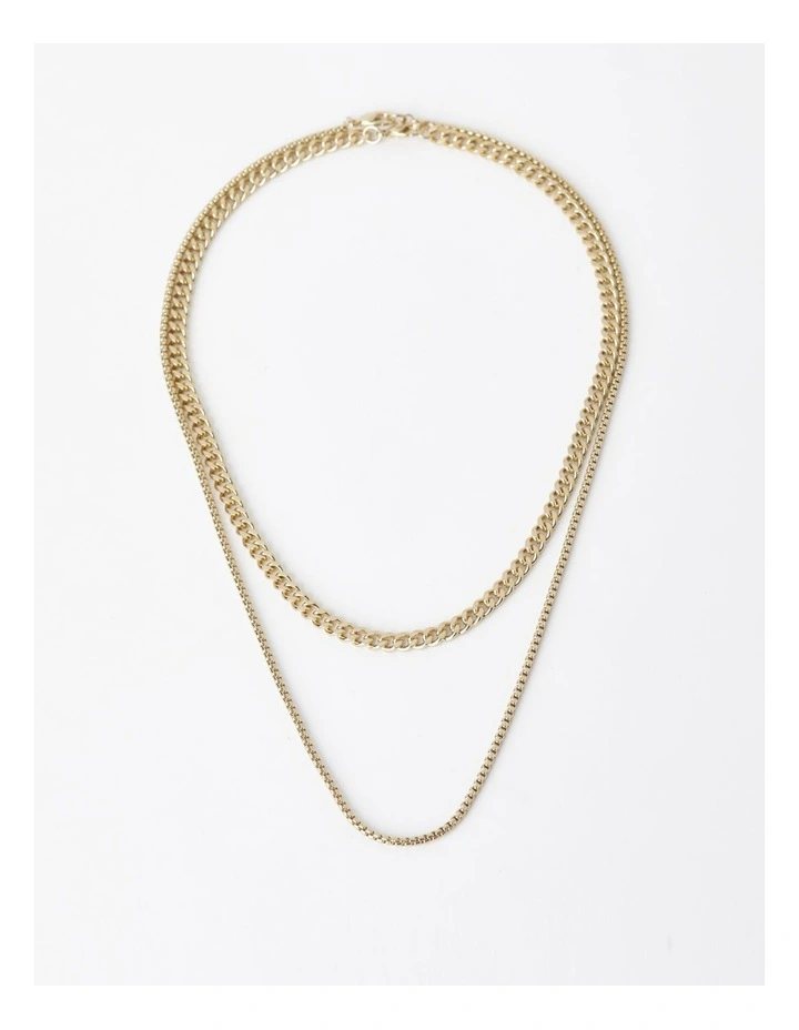 Double Row Necklace in Gold