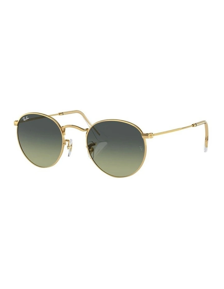 Round Metal Sunglasses in Gold