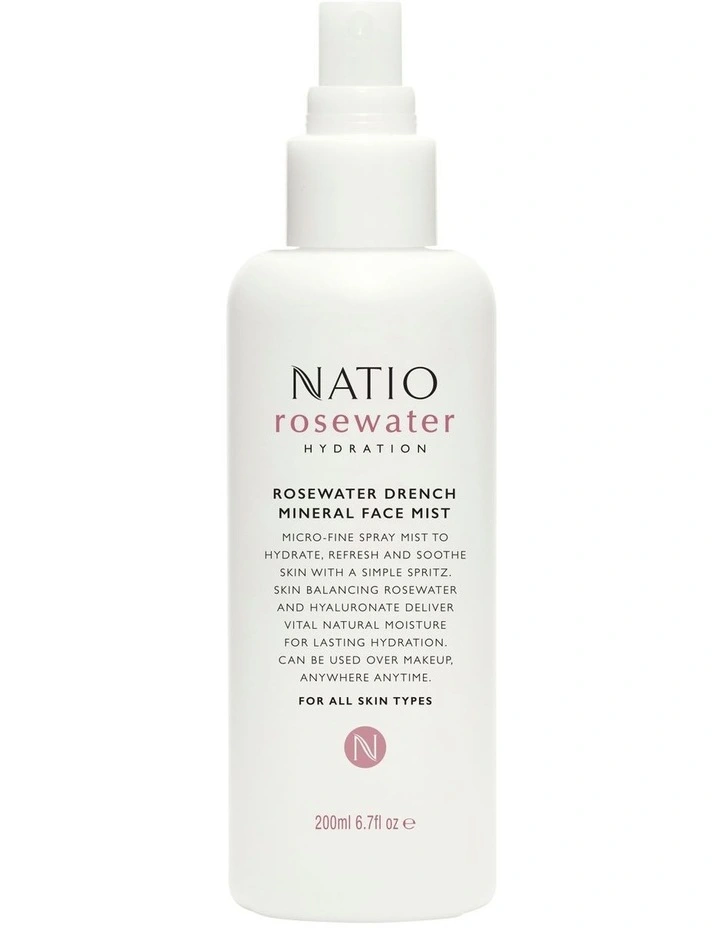 Rosewater Hydration Drench Mineral Face Mist 200ml