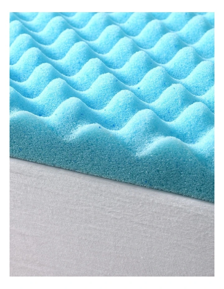 Gel Infused Convoluted Memory Foam Underlay in Blue