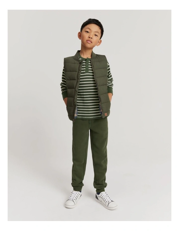 Soft Touch Track Pant in Khaki Green